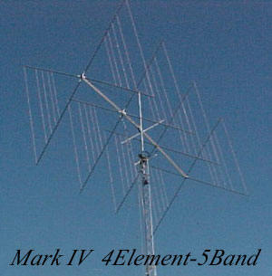 4-element 3-Band Cubical Quad Antenne
